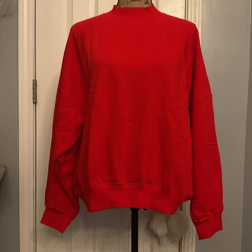 PINK Fleece Mock-Neck Sweatshirt - Picture 4 of 7